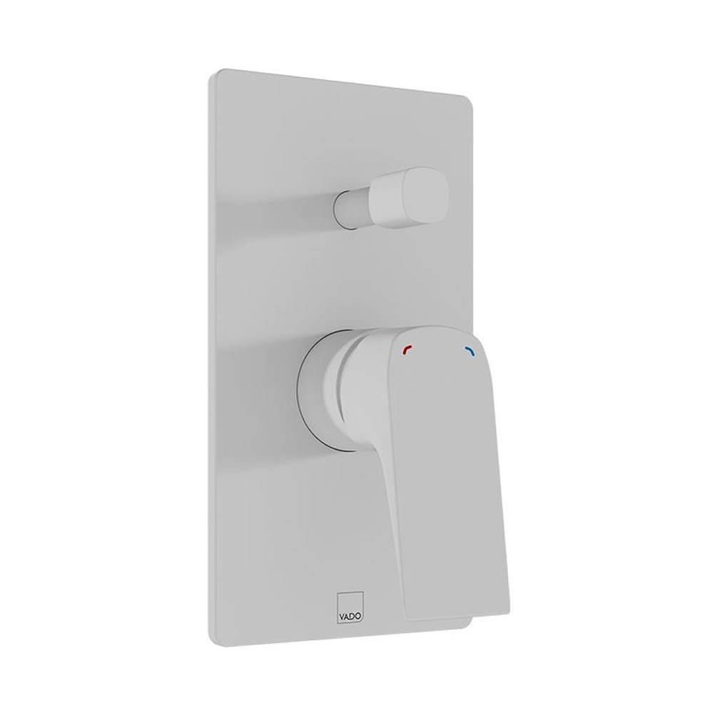 Vado Cameo Matt White 2 Outlet Manual Shower Valve With Diverter